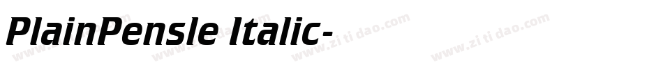 PlainPensle Italic字体转换